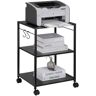 VEVOR Printer Stand, Height Adjustable 3 Tier Printer Stand, Printer Cart with Storage Shelves and Hooks for Printer, Scanner, Fax, Home Office Use, EPA Certified, Black