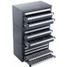 VEVOR Drill Bit Dispenser Cabinet, 3 Pieces Three-Drawer for 1/16" to 1/2" & Letter Sizes A to Z, Five-Drawer Drill Bit Organizer for Wire Gauge Sizes #1 to #60, Stackable for Drill Bit Storage