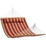 VEVOR Double Quilted Fabric Hammock with Hardwood Spreader Bar Detachable Pillow