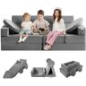 VEVOR Play Couch, Modular Kids Nugget Couch 15pcs, Toddler Foam Sofa Couch with High-density 25D Sponge for Playing, Creating, Sleeping, Imaginative Kids Furniture for Bedroom and Playroom