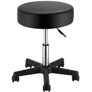 VEVOR Rolling Stools with Wheels, 400 LBS Weight Capacity Adjustable Height Stool with Ultra-Thick Seat Cushion, Swivel Stools Chair for Salon, Bar, Home, Office, Tatoo, Medical, Massage, Black