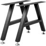 VEVOR Metal Table Legs 16 x 17.7 inch A-Shaped Desk Legs Set of 2 Heavy Duty Bench Legs w/Polyurethane Coating, Furniture Legs w/ Floor Protectors, Wrought Iron Coffee Table Legs for Home DIY Black