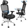 VEVOR Ergonomic Office Chair, Desk Chair with Mesh Seat, Angle and Height Adjustable Home Office Chair with Back, Lumbar and Head Support, Swivel Computer Task Chair