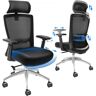 VEVOR Ergonomic Office Chair with Slide Seat, Desk Chair with Mesh Seat, Angle and Height Adjustable Home Office Chair with Back and Lumbar Support, Swivel Computer Task Chair