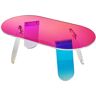 VEVOR Acrylic Coffee Table, Iridescent Acrylic End Table, 13.8 inch high Colorful Acrylic Side Table, for Coffee, Drink, Food, Snack used in Living Room, Courtyard, Terrace