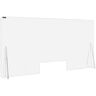 VEVOR Sneeze Guard for Counter 24"x48" Acrylic Shield for Desk 0.2" Thick Acrylic Board Acrylic Shield for Counter with Transaction Window Acrylic Sneeze Guard for Cashier Counters, Banks, Restaurants