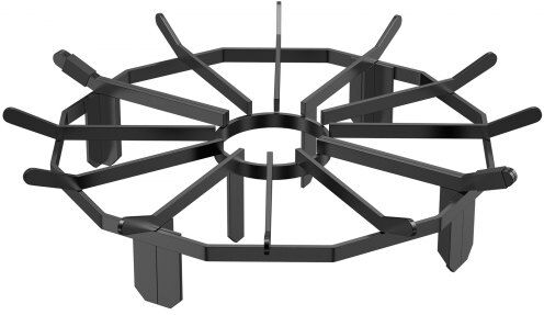 VEVOR Log Grate, 27 inch Heavy Duty Wheel Fire Grate with 6 Support Legs, Solid Powder-coated Steel Bars, Log Firewood Burning Rack Holder for Wood Stove and Outdoor Camping Fire Pit