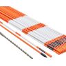 VEVOR Driveway Markers, 30 PCS 48 inch, 0.4 inch Diameter, Orange Fiberglass Poles Snow Stakes with Reflective Tape, 12" Steel Drill Bit & Protection Gloves for Parking Lots, Walkways Easy Visibility