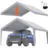 VEVOR Carport Replacement Canopy Cover 13 x 20 ft, Garage Top Tent Shelter Tarp Heavy-Duty Waterproof & UV Protected, Easy Installation with Ball Bungees,Grey (Only Top Cover, Frame Not Include)