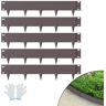 VEVOR Steel Landscape Edging, 5-pack Steel Garden Edging Borders, 39" L x 3" H Strips, Hammer-in Edging Border, Bendable Metal Landscape Edging for Yard, Garden, 3.15" Spike Height, Brown