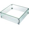 VEVOR Square Fire Pit Wind Guard, 19" x 19" x 6" Glass Flame Guard, Fire Wind Guard Fence with 5/16 Inch Thickness Clear Tempered Glass and Non-Slip Feet, for Propane, Gas, Fire Pits Pan/Table