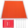 VEVOR Fire Pit Mat, 67" x 60" Fire Blanket, Fiberglass Welding Blanket, 3.3 lbs Fireproof Blanket, 1022°F Fire Retardant Blanket, Rust Iron Red Emergency Fire Blanket w/ 10 Grommets & 6 Silver Hooks