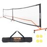 VEVOR Pickleball Net Set, 22FT Regulation Size Portable Pickleball System with Carrying Bag, Balls, and Wheels, Weather Resistant Steady Metal Frame & Strong PE Net, for Outdoor Backyard Driveway