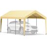 VEVOR Carport Canopy Car Shelter Tent 10 x 20ft for Auto Boat with 8 Legs Yellow