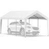 VEVOR Carport Canopy Car Shelter Tent 10 x 20ft for Auto Boats with 8 Legs White