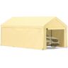 VEVOR Carport Canopy Car Shelter Tent 10 x 20ft with 8 Legs and Sidewalls Yellow