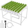 VEVOR Hydroponic Grow Kit 72 Sites 8 Pipe NFT PVC Hydroponic Pipe Home Balcony Garden Grow Kit Hydroponic Soilless Plant Growing Systems Vegetable Planting Grow Kit