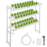Vevor Hydroponic Grow Kit 6 Pipes 3 Layers 54 Plant Sites Drain-lever Culture Lettuce