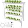 VEVOR 4 Layers 72 Plant Sites Hydroponic Site Grow Kit 8 Pipes Hydroponic Growing System Water Culture Garden Plant System for Leafy Vegetables Lettuce Herb Celery Cabbage