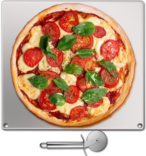 VEVOR Baking Steel Pizza, Square Steel Pizza Stone , 16" x 16" Steel Pizza Plate, 0.2"Thick Steel Pizza Pan, High-Performance Pizza Steel for Grill and Oven, Baking Surface for Oven Cooking and Baking