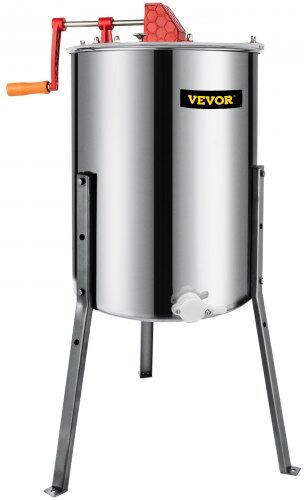 VEVOR Manual Honey Extractor Separator 4 Frame Stainless Steel Honeycomb Drum Spinner Crank Beekeeping Equipment Apiary Centrifuge Equipment