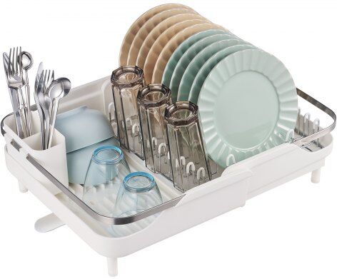 VEVOR Dish Drying Rack Expandable Drainer Stainless Steel Kitchen Utensil Holder