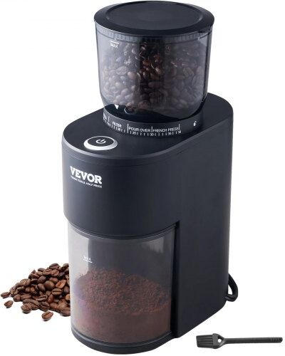 VEVOR Coffee Grinder with 38 Precise Conical Burr Coffee Grinder 5.3-Ounce 20 Cups Coffee Bean Grinder Perfect for Drip, Espresso