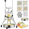 VEVOR Commercial Vegetable Fruit Chopper, Stainless Steel French Fry Cutter with 4 Blades 1/4" 3/8" 1/2", 6-wedge Slicer, Chopper Dicer with Tray, Heavy Duty Cutter for Potato Tomato Onion Mushroom