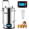 VEVOR Electric Brewing System, 9.2 Gal/35 L Brewing Pot, All-in-One Home Beer Brewer w/Pump, Mash Boil Device w/Panel, Auto/Manual Mode 100-1800W Power 25-100℃ Temp 1-180 min Timer Recipe Memory