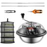 VEVOR Leaf Bowl Trimmer, 16'' Trimmer Bowl, Manual Bud Trimmer with Stainless-Steel Blades for Twisted Spin Cut, Clear Visibility Dome, Foldable Herb Drying Rack and Hand Pruner Included