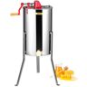 VEVOR Manual Honey Extractor, 2/4 Frames Honey Spinner Extractor, Stainless Steel Beekeeping Extraction, Honeycomb Drum Spinner with Lid, Apiary Centrifuge Equipment with Height Adjustable Stand