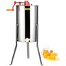 VEVOR Manual Honey Extractor, 3 Frames Honey Spinner Extractor, Stainless Steel Beekeeping Extraction, Honeycomb Drum Spinner with Lid, Apiary Centrifuge Equipment with Height Adjustable Stand