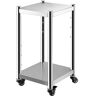 VEVOR Rice Warmer Stand 14" x 14" Restaurant Equipment Stand All Stainless Steel Sushi Warmer Stand Two Undershelf Commercial Kitchen Equipment Stand Rice Warmer Commercial with Wheels and Two Brakes