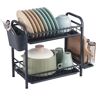 VEVOR 2 Tier Dish Drying Rack Dish Drainer Carbon Steel Kitchen Utensil Holder