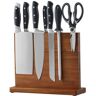 VEVOR Magnetic Knife Block, 12 inch Home Kitchen Knife Holder, Double Sided Magnetic Knife Stand, Multifunctional Storage Acacia Wood Knives Rack, Cutlery Display Organizer for Knives, Utensils, Tools