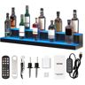 VEVOR LED Lighted Liquor Bottle Display Bar Shelf RF & App Control 40" 2-Step