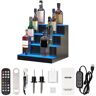 VEVOR LED Lighted Liquor Bottle Display Bar Shelf RF & App Control 16" 4-Step