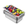 VEVOR Hotel Pan Full Size 6-Inch, Steam Table Pan 6 Pack, 22 Gauge/0.8mm Thick Stainless Steel Full Size Hotel Pan Anti Jam Steam Table Pan