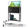 VEVOR Aquarium Stand, 20 Gallon Fish Tank Stand, 25.6 x 16.5 x 31.9 in Steel and MDF Turtle Tank Stand, 167.6 lbs Load Capacity, Reptile Tank Stand with Storage Cabinet and Embedded Power Panel, Black