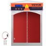 VEVOR Automatic Chicken Coop Door, Auto Open/Close, Gear Lifter Galvanized Poultry Gate with Evening and Morning Delayed Opening Timer & Light Sensor, Battery Powered LCD Screen, for Duck, Red