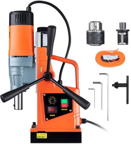 VEVOR Magnetic Drill, 1550W 2" Boring Diameter, 2922lbf/13000N 500 RPM Portable Electric Mag Drill Press with Variable Speed, Drilling Machine for any Surface Home Improvement Industry Railway