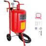 VEVOR 10Gal/40L Sandblaster Equipped w/Nozzle Shut-Off Valve Pressure Gauge Ceramic Nozzle 2.5m Hose Filling Funnel Watertrap 6" Rubber Wheels Grit Power Sand Blasters Portable Sandblasting Equipment