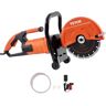 VEVOR Electric Concrete Saw, 9 in, 1800 W 15 A Motor Circular Saw Cutter with 3.5 in Cutting Depth, Wet/Dry Disk Saw Cutter Includes Water Line, Pump and Blade, for Stone, Brick