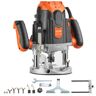 VEVOR Plunge Router, 3-1/4 HP, 120V, 12000-23000 RPM Variable Speed, Electronic Plunge Base Router, Plunge Woodworking Router Kit with Carry Case, Parallel Guide, Straight Guide, 1/4" Collet Cone Set