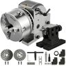 VEVOR Dividing Head BS-1 Dividing Head Set 6" 3-jaw Chuck Semi Universal Milling Set with 6" Chuck+Tailstock+Dividing Plates for Milling Grinding Drilling Machine