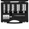 VEVOR Annular Cutter Set, 6 pcs Universal Shank Mag Drill Bits, 1" to 2" Cutting Diameter, 2" Cutting Depth, M2AL High-Speed Steel, with 2 Pilot Pins and Portable Case, for Using with Magnetic Drills