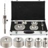 VEVOR Concrete Hole Saw Kit, 1-3/5", 2-9/16", 3-5/32", 3-15/16", 4-9/10" Drill Bit Set SDS Plus Shank Wall Hole Cutter w/a 4-1/3" Connecting Rod for Brick, Concrete, Cement, Stone Wall, Masonry, Tile