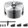 VEVOR 3-Jaw Lathe Chuck, 4'', Self-Centering Lathe Chuck, 0.08-4 in/2 -100 mm Clamping Range with T-key Fixing Screws Reversible Jaws, for Lathe 3D Printer Machining Center Milling Drilling Machine