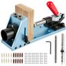 VEVOR Pocket Hole Jig Kit, M4 Adjustable & Easy to Use Joinery Woodworking System, Professional and Upgraded Aluminum, Wood Guides Joint Angle Tool w/Drill Bit Hex Key Screws for DIY Carpentry