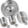 VEVOR Belt Grinder 2"x72" Wheel Set, Complete Belt Knife Grinder Wheel Set, Aluminum Belt Grinder Wheel Crowned, for Knife Grinder 6" Drive Wheel 0.75" Bore 4" Tracking 2" Idler Wheels (6"-3"-2")